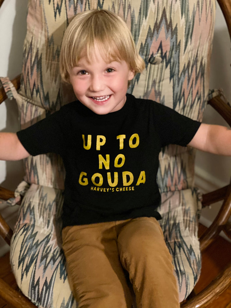 “Up to No Gouda” Kids Tee Shirt